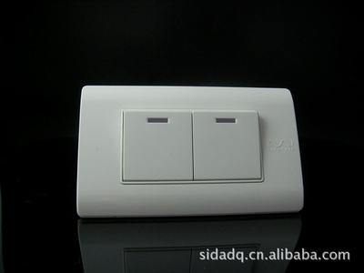 外貿美式墻壁開關插座 卡賓斯基118型純白二位開關，品質與設計的融合